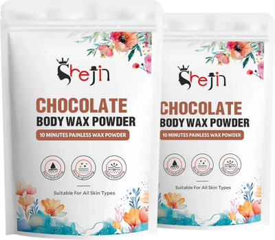 SHEJIN Chocolate Flavour Body Wax Powder for Women, Painless Hair Removal Bikini Wax Powder(200 g, Set of 2)