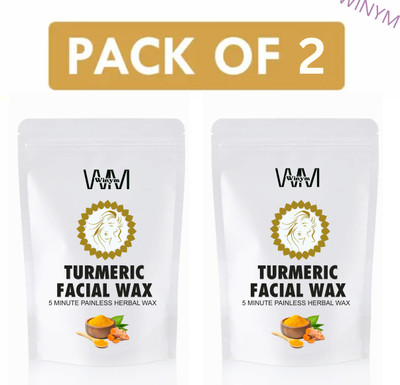 Winym Turmeric Hair Removal Wax Powder Quick Herbal Hair Removal Pack of 2 Powder(200 g, Set of 2)