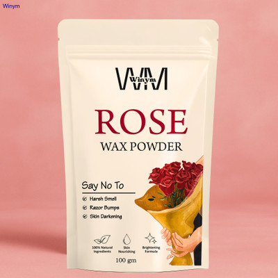 Winym Rose Wax Powder Silky Radiance Herbal Wax for Long-Lasting Soft Skin Powder(100 g)