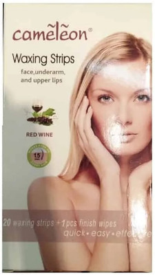 Cameleon Face and Underarm Waxing Strips Red Wine Strips(20 Strips)