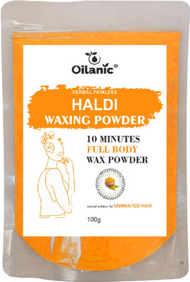 Oilanic Turmeric Hair Removal Waxing Powder for Face & Body 100G Wax Powder Powder(100 g)
