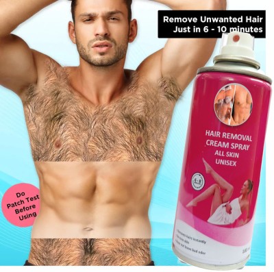 Latixmat Effective & Painless Hair Removal Cream for Men's Underarm, Chest, Back, Legs Spray(180 g)