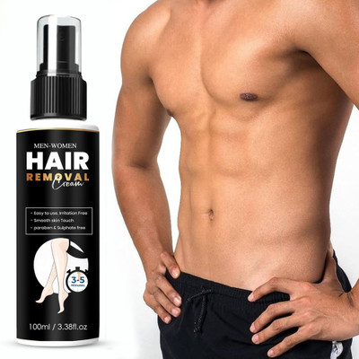 JENIM Hair Removal Cream for Men Chest, Back, Legs, Under Arms & Intimate Area Spray(100 ml)