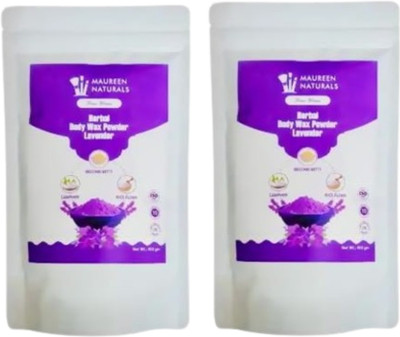 Maureen Naturals LAVENDER FACIAL WAX - 5 MIN PAINLESS HERBAL POWDER Wax With Aplicator brush Powder(200 g)