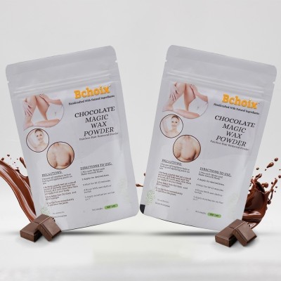 Bchoix Herbal Wax Unisex Hair Removal Chocolate Pack of 2 Powder(100 g)