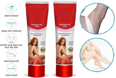 CATERINACHIARA Chemical Free Hair Removal Cream Pack of 2 Cream(80 g)