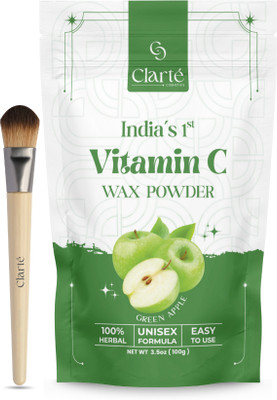 Clarté Vitamin C Green Apple Wax Powder | Instant Hair Removal for Women Powder(100 g)