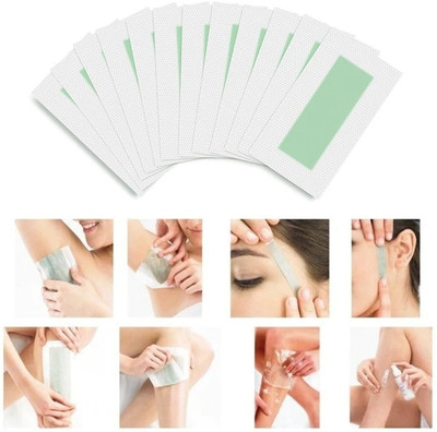 HUZURLU Waxing Strips for Hair Removal Easy & Safe Wax Strips Paper Strips 20 Strips(20 g, Set of 20)
