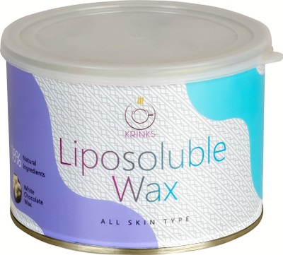 Krinks Liposoluble wax for Smooth Hair Removal, White Chocolate Wax(300 g)