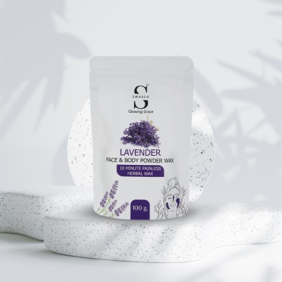 SWASCO Painless Wax Powder For Flawless Face & Body In Just 10 Min Powder (Lavender) Powder(100 g)