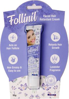 Rusan Follinil Facial Hair Retardant Cream | Delayed Hair Growth | Stay Hair Free - Cream