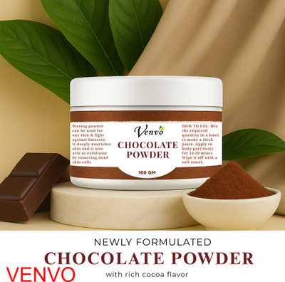 venvo Chocolate Facial Wax | Skin Care Herbal Blend for Gentle Smoothness Powder(100 g)