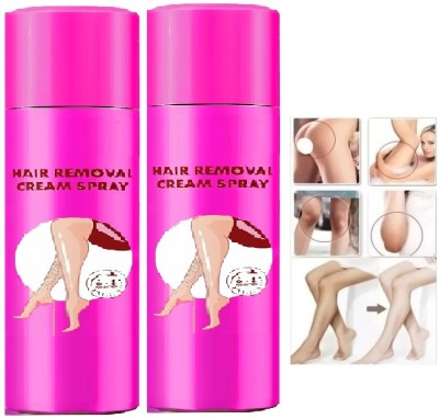 Emijun Hair Removal Cream Spray Remove Hair Instantly For Women CUCUMBER Flavor Spray Spray(360 ml, Set of 2)