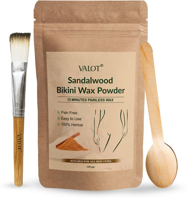 VALOT Sandalwood Flavour Bikini Wax Powder for Women Painless Hair Removal Wax Powder Powder(120 g)