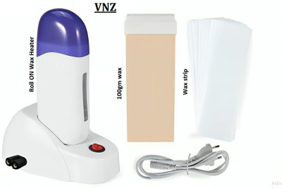 vnz Roll On Cartridge Wax Depilatory Roller Heater + Strips Bunch + 100gm Wax Wax(100 g)