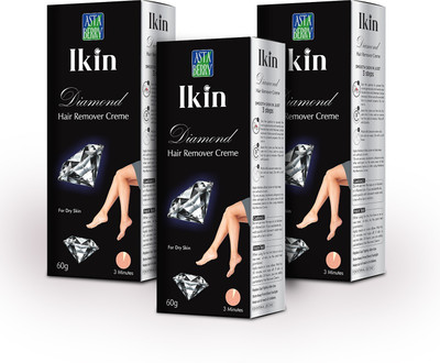 Ikin Diamond Hair Remover Creme 60g (Pack of 3) Cream(180 g, Set of 3)