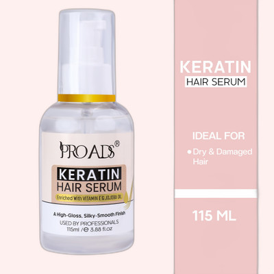 PRO ADS Keratin Hair Serum with Vitamin E and Jojoba Oil, Smooth Finish, 115ml_C_186(115 ml)