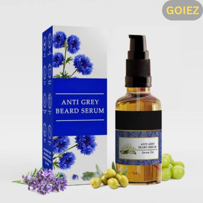 GOIEZ Anti-grey Beard Serum With Organic Ingredients To Gradually Reduce Greying.(30 ml)