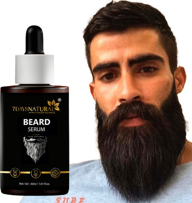 7days natural Beard Growth serum for Beard Smooth Shine & Stylesh Softness Beard(30 ml)