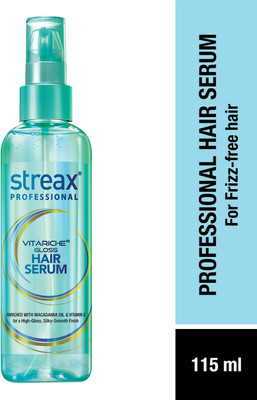 Streax Professional Vitariche Gloss Hair Serum - Vitamin E & Macadamia Oil(115 ml)