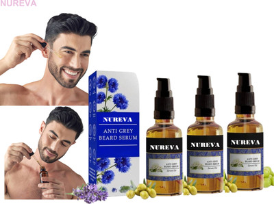 nureva Beard Serum for Daily Beard Routine - Pack of 3(90 ml)