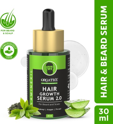 Orgatre Hair Growth Serum 2.0 For Beard & Scalp With Redensyl Hair & Beard Growth Serum(30 ml)