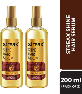 Streax Vitalized with Walnut Oil, For Dry & Frizzy Hair | Pack of 2(200 ml)