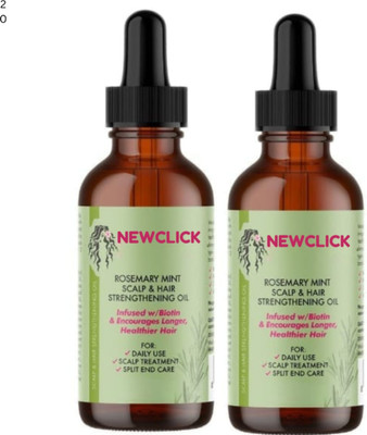 NewClick Rosemary Mint Hair Oil for Thicker, Fuller Hair – Mielle Organics(60 ml)