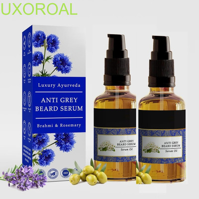 uxoroal Natural Beard Revitalizing Serum Grey Control Pack of 2(60 ml)