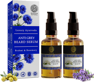 buddha natural Grey Beard Serum (2 Pack) For Premature Greying - Original, Premium Oil Serum(50 ml)