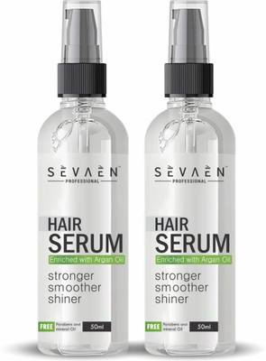 SEVAEN PROFESSIONAL Hair Serum |Smooth, Frizz free & Glossy Hair With Argan Oil & Vitamin E(100 ml)