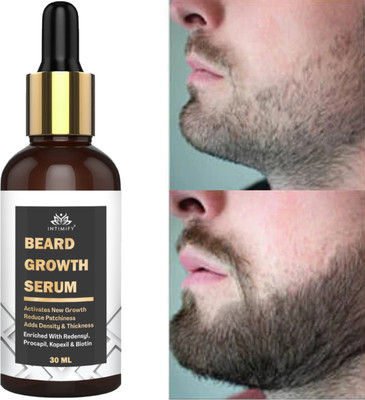INTIMIFY Beard Growth Serum For Men, Nourishes & Strengthens Uneven Patchy Beard(30 ml)