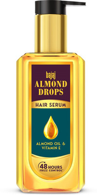 BAJAJ Almond Drops Hair Serum with Almond Oil & Vitamin E for 48 hrs Frizz Control(100 ml)