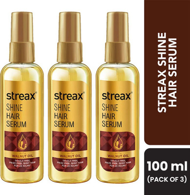 Streax Hair Serum Vitalized with Walnut Oil, For Shiny & Smooth Hair(300 ml)