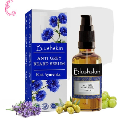 BLUSHSKIN Natural Beard Anti-Grey Serum | Beard Tone Enhancer A10(30 ml)