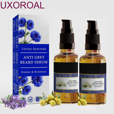 uxoroal Grey Hair Control Beard Serum Value Combo Pack(60 ml)