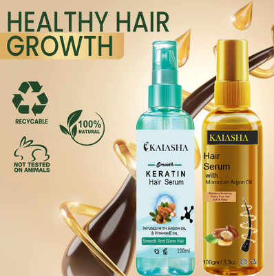 KAIASHA Moroccan Argan Oil I 10x Frizz Shine For Scalp & Hair for Dry, Frizzy hair(200 g)