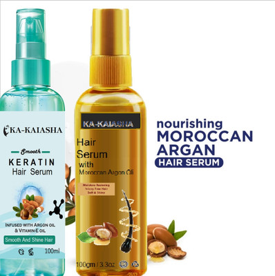 KA-KAIASHA Soft & Silky Instant Shine Argon Oil Hair Serum(200 ml)