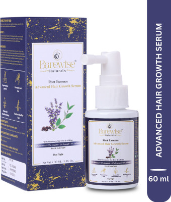 Barewise Naturals Barewise Hair Regrowth Serum | Redensyl + Anagain + Biotin | For Men & Women(60 ml)