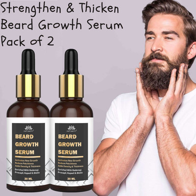 INTIMIFY Beard Growth Serum Promotes New Beard Hair Growth For Boys & Men Pack of 2(30 ml)