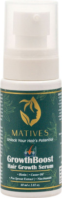 MATIVES growth boost hair growth serum | hair growth serum with biotin | for men & women(60 ml)