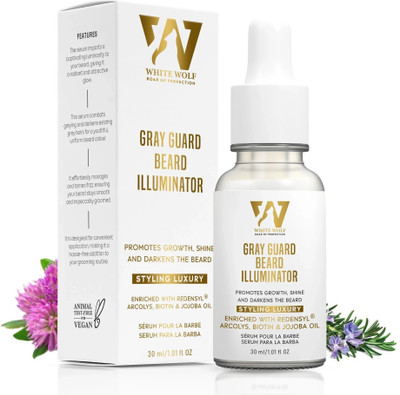 White Wolf Gray Guard Beard Illuminating Serum For Men, Beard Growth Serum(30 ml)