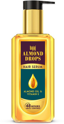 BAJAJ Almond Drops Hair Serum with Almond Oil & Vitamin E for 48 hrs Frizz Control(100 ml)