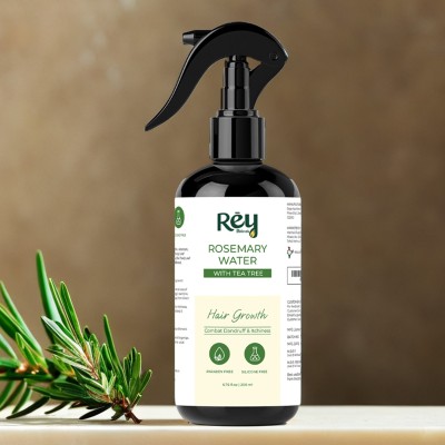 Rey Naturals Tea Tree Oil & Rosemary Water Spray For Hair Growth(200 ml)