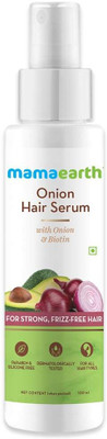 Mamaearth Onion Hair Serum For Silky & Smooth Hair, Tames Frizzy Hair, with Onion & Biotin for Strong, Tangle Free & Frizz-Free Hair(100 ml)