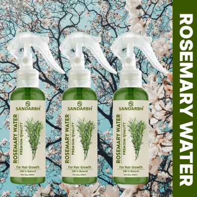 Sandarbh rosemary water For Hydrosol for Smooth Hair Growth Spray Men & Women Men & Women(300 ml)