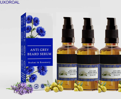uxoroal Beard Serum with Melanin Activator Pack of 3(90 ml)