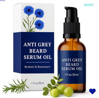 GOIEZ Anti Grey Beard Oil – Organic Formula For Darker Beard (30 Ml)(30 ml)