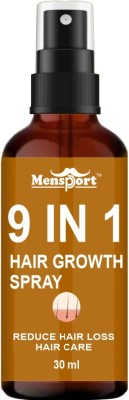 Mensport 9 in 1 Hair Growth Spray - Reduce Hair Fall for Men & Women (30ml) Pack of 1(30 ml)