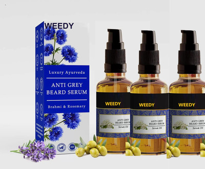 WEEDY Stop Grey Beard Growth with Anti-Grey Serum Solution(90 ml)